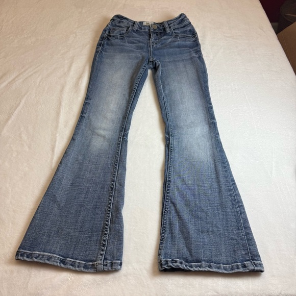 BKE Classic Blue Flared Little Girls Jeans Size 7R - Picture 1 of 12